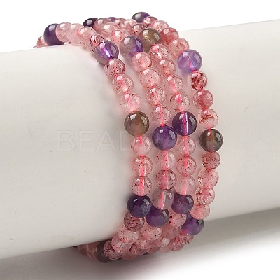 Natural Auralite Beads Strands G-Z139-A01-4mm-1