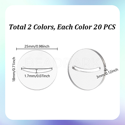 40Pcs 2 Colors Acrylic Card Holder Stand FIND-GA0006-76B-1