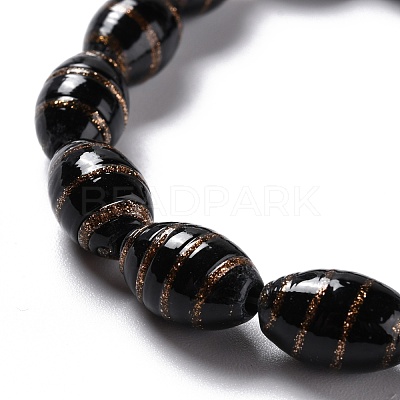 Handmade Gold Sand Lampwork Beads LAMP-F020-35D-1