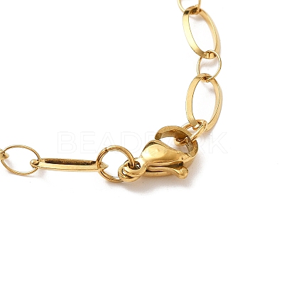 304 Stainless Steel Oval Link Chain Necklaces NJEW-Q013-09G-01-1