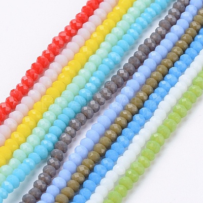 Imitation Jade Glass Beads Strands GLAA-R135-2mm-M1-1