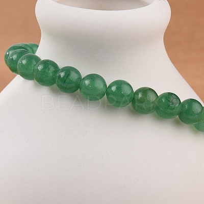 Natural Malaysia Jade(Dyed) Bead Stretch Bracelets BJEW-K212-A-013-1