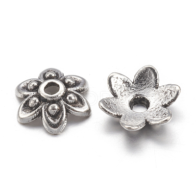 Tibetan Style Alloy Bead Caps LF0626Y-NF-1