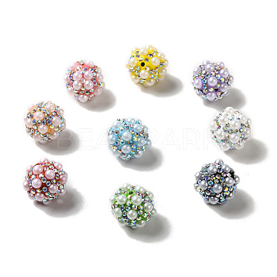 Polymer Clay Rhinestone Beads RGLA-D050-01-1