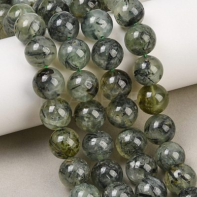 Natural Prehnite Beads Strands G-P322-48-8mm-1