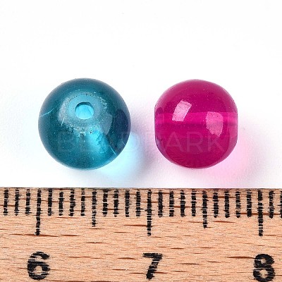 Baking Paint Transparent Glass Beads X1-DGLA-Q022-8mm-M-1