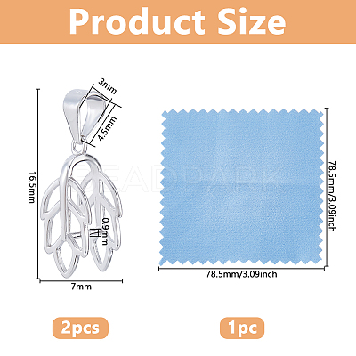 2Pcs 925 Sterling Silver Ice Pick Pinch Bails STER-DC0001-95-1