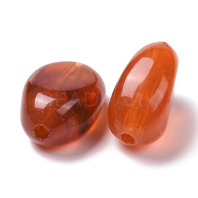 Oval Imitation Gemstone Acrylic Beads OACR-R052-11-1