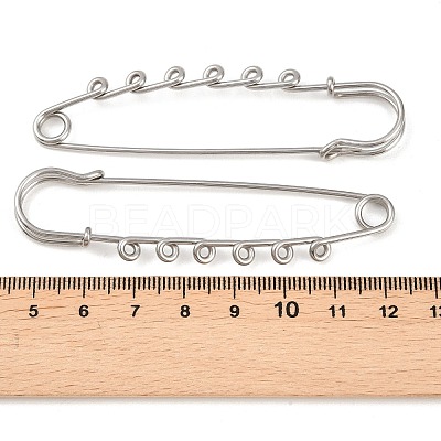 304 Stainless Steel Safety Pins Brooch Findings STAS-K252-05D-P-1