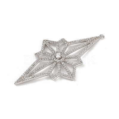Brass Micro Pave Cubic Zirconia Pendants KK-M322-46P-1