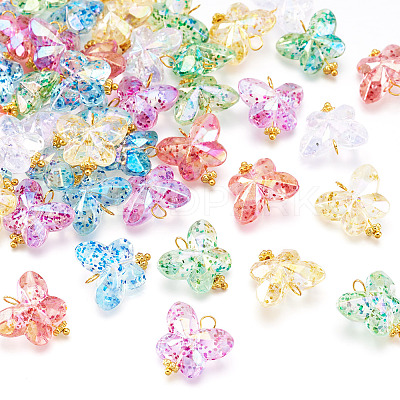50Pcs Acrylic Pendants PALLOY-TAC0144-1