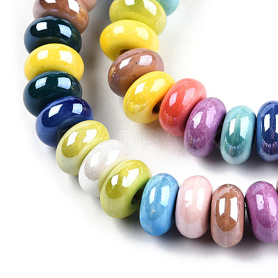 Handmade Porcelain Bead Strands X-PORC-N007-23-1