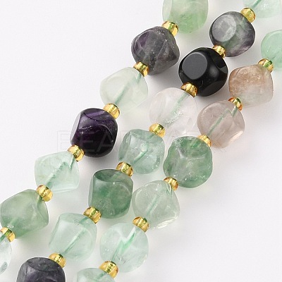 Natural Fluorite Beads Strands G-A030-B28-8mm-01-1