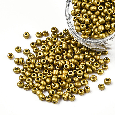 12/0 Baking Paint Glass Round Seed Beads SEED-S036-01A-06-1