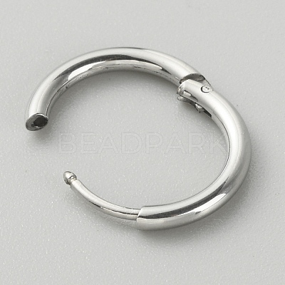 316L Surgical Stainless Steel Huggie Hoop Earrings for Girl Women EJEW-TAC0011-11B-P-1