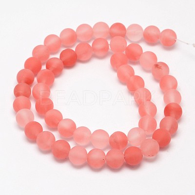 Cherry Quartz Glass Beads Strands X-G-D684-8mm-1