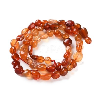 Natural Carnelian Beads Strands G-P497-01C-35-1