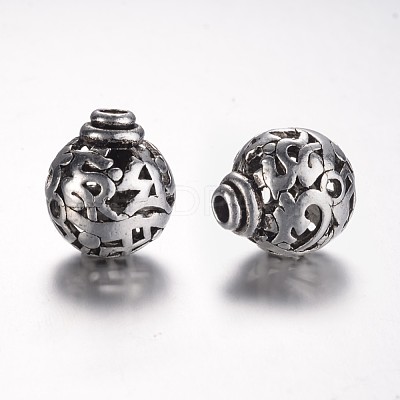 Tibetan Style Alloy 3-Hole Guru Beads X-PALLOY-YC45776-AS-1
