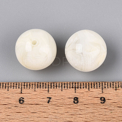 Round Acrylic Imitation Gemstone Beads X-OACR-R029-16mm-29A-1