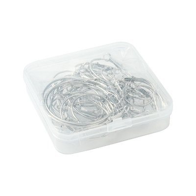 32Pcs 4 Styles Iron Huggie Hoop Earring Findings IFIN-FS0001-49B-1