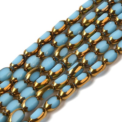 Electroplate Glass Beads Strands EGLA-P061-02A-10-1