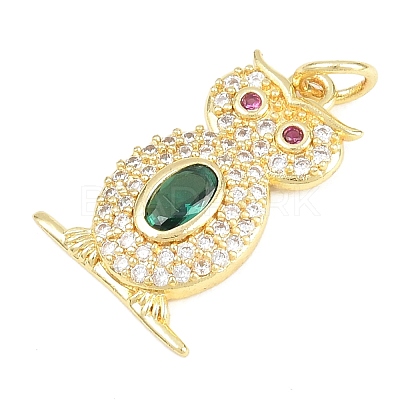 Brass Micro Pave Cubic Zirconia Pendants KK-F938-34G-03-1