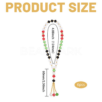 6Pcs Muslim Islamic Prayer Rosary Bracelets BJEW-PH0004-64B-1