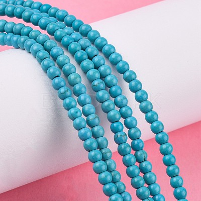 Synthetic Turquoise Beads Strands TURQ-G106-4mm-02F-1