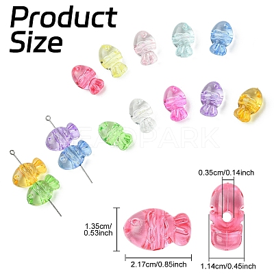 50Pcs Transparent Acrylic Beads TACR-YW0003-16-1