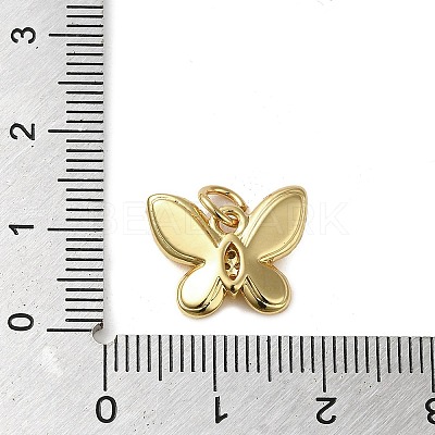 Brass Micro Pave Clear Cubic Zirconia Pendants LS-KK-U005-01F-G-1