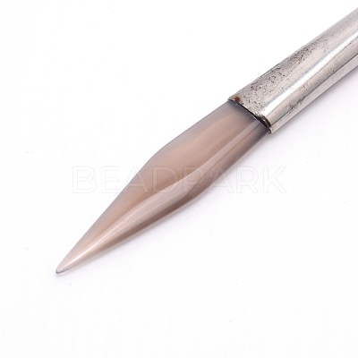 Natural Agate Burnisher Knife TOOL-WH0121-96-1