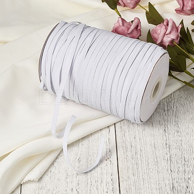 1/8 inch Flat Braided Elastic Rope Cord EC-R030-3mm-01-1