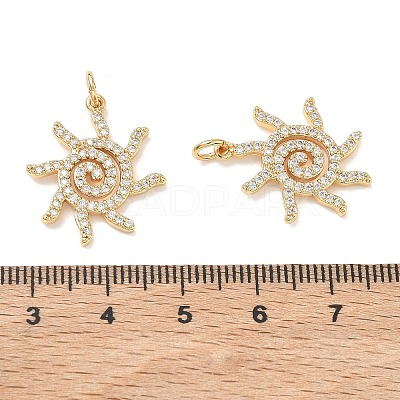SHEGRACE Brass Micro Pave Clear Cubic Zirconia Pendants XGRQ3P135-635G-1