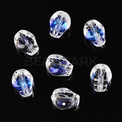 Electroplate Glass Beads Strands EGLA-T021-09C-1