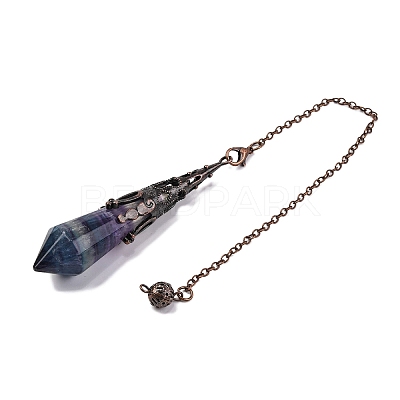 Natural Fluorite Pointed Dowsing Pendulum Big Pendants G-H285-06R-A30-1