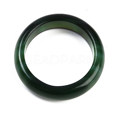 Dyed & Heated Natural Striped Agate/Banded Agate Finger Rings for Women RJEW-Z075-02V-1