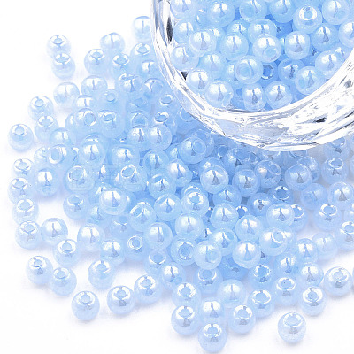 6/0 Imitation Jade Glass Seed Beads X1-SEED-N004-006-13-1