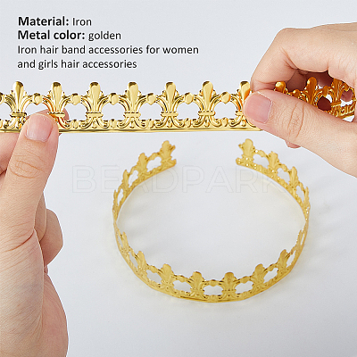 Iron Hair Band Findings FIND-WH0148-235-1