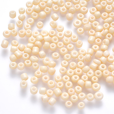 6/0 Baking Paint Glass Round Seed Beads SEED-S036-01C-19-1
