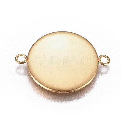Ion Plating(IP) 304 Stainless Steel Cabochon Connector Settings STAS-G127-14-22mm-G-1