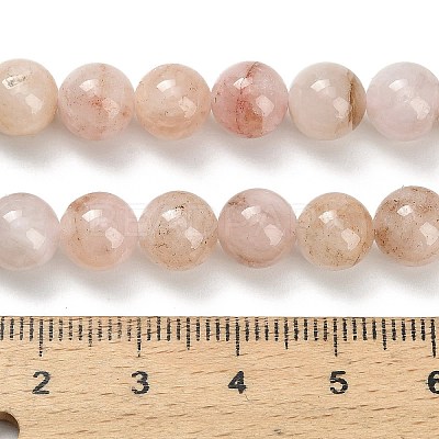 Natural Pink Morganite Beads Strands G-H335-B01-8mm-1