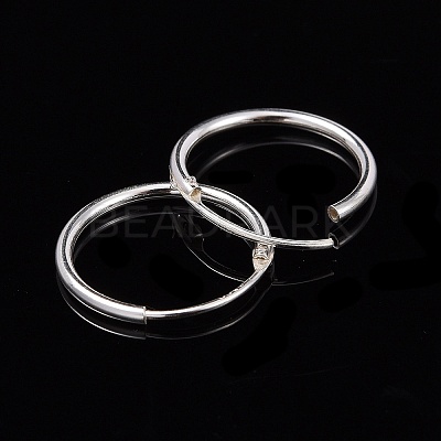 925 Sterling Silver Hoop Earring Findings STER-E062-05B-S-1