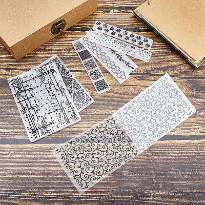 Plastic Embossing Folders DIY-WH0032-73-1