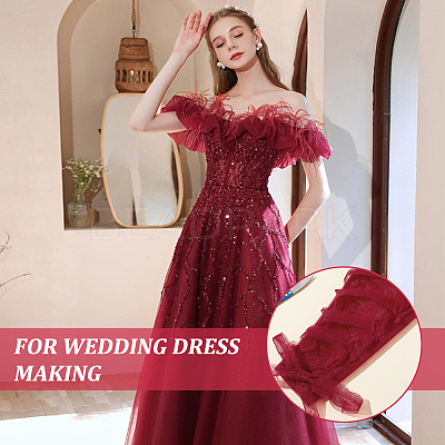 Mesh Bridal Dress Zipper Replacement DIY-WH0496-06C-1