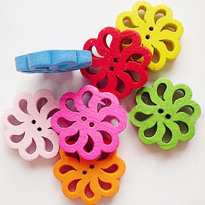 Carved Button in Flower Shape NNA0Z5R-1