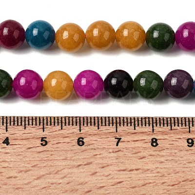 Natural White Jade Beads Strands G-H348-8mm-03-1