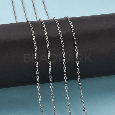 Tarnish Resistant 304 Stainless Steel Cable Chains CHS-A003I-0.5mm-1