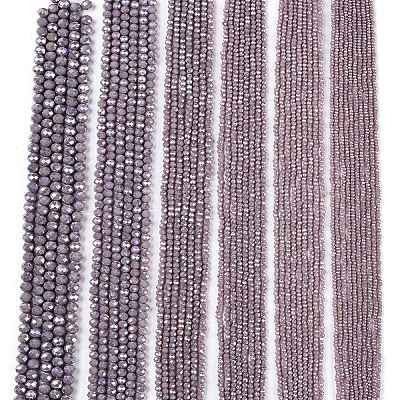 Electroplate Glass Beads Strands EGLA-A044-P8mm-B13-1