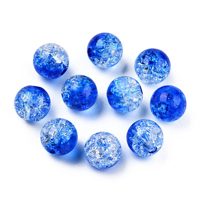 Transparent Crackle Acrylic Beads CACR-N002-21B-1