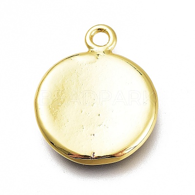 Brass Enamel Pendants KK-H103-02R-G-1